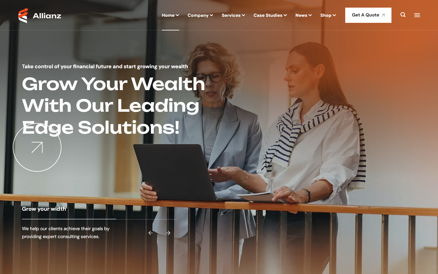 Website Kantor Perencana Keuangan & Investasi Bisnis - Tampilan Desktop