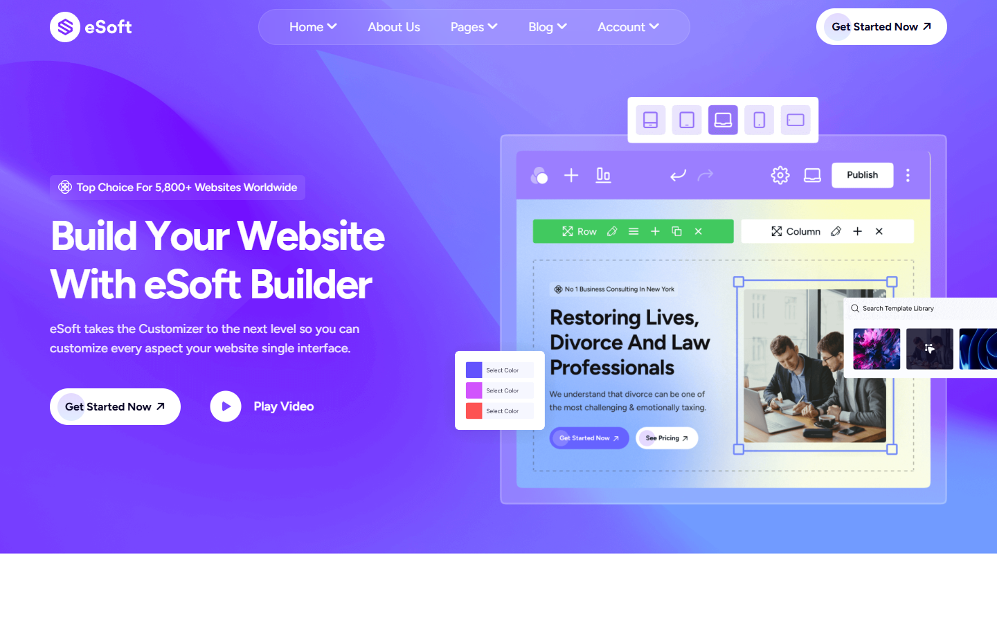 High-Converting Landing Page Aplikasi Bisnis Cloud (SaaS) - Tampilan Desktop
