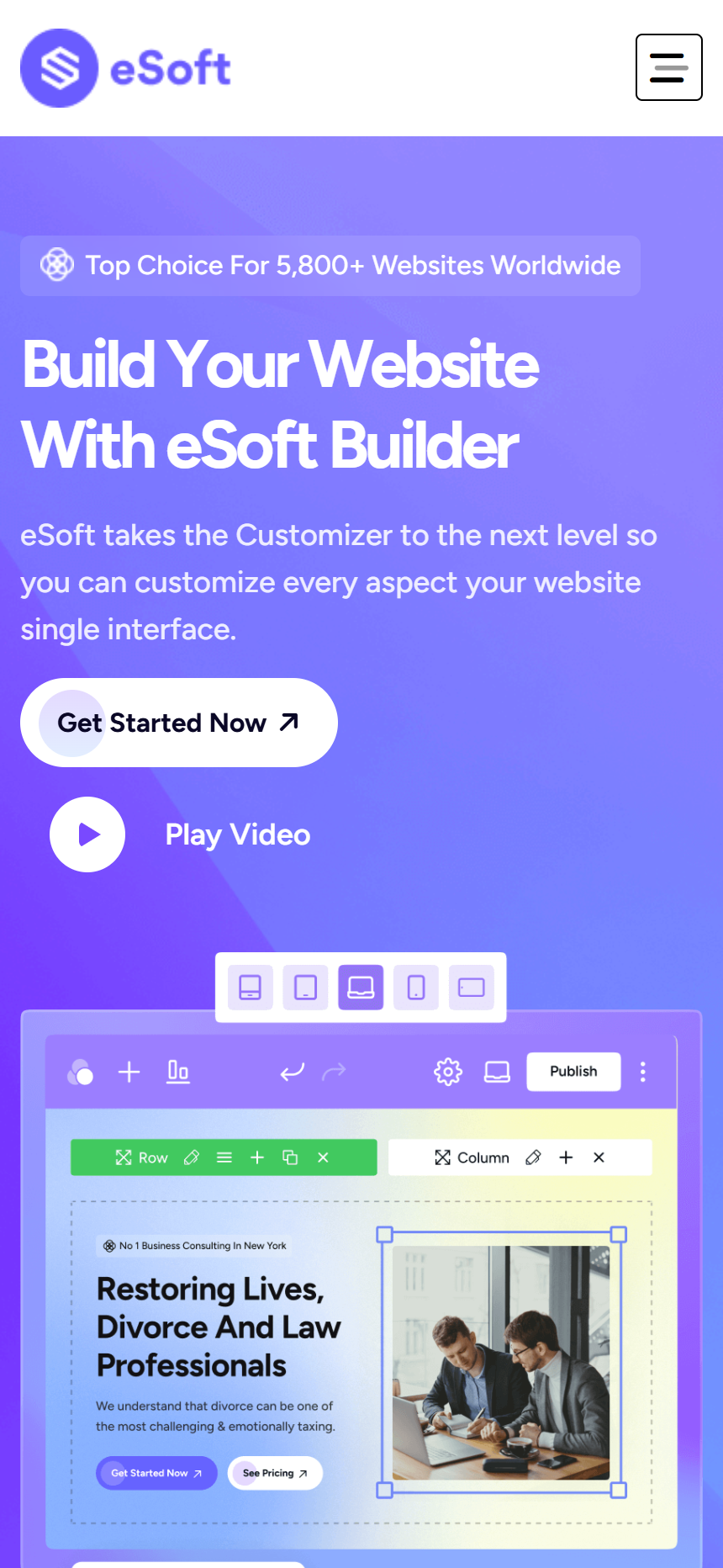 High-Converting Landing Page Aplikasi Bisnis Cloud (SaaS) - Tampilan Mobile