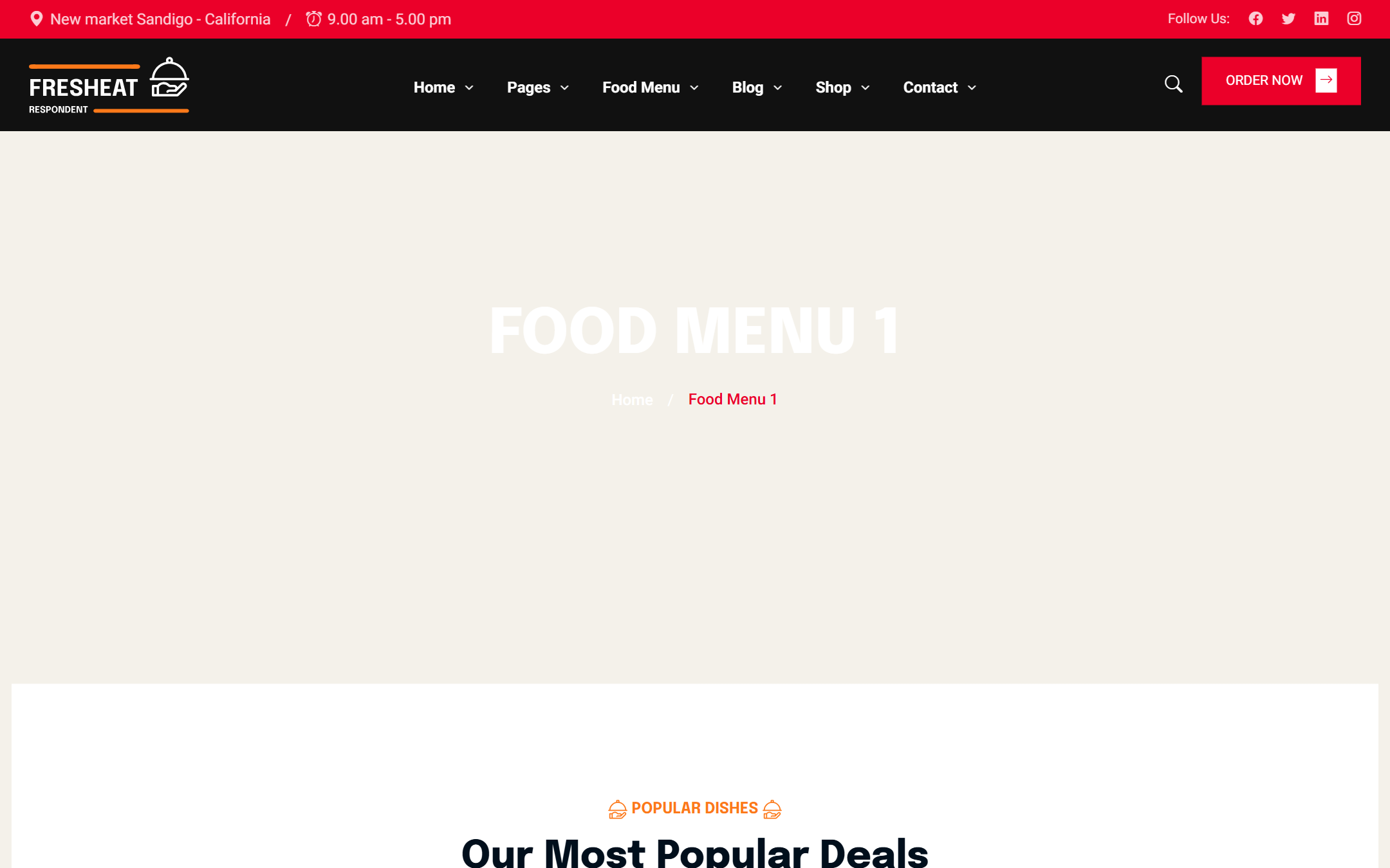 Website Menu Digital & Reservasi Meja Restoran Modern - Daftar Menu Kuliner