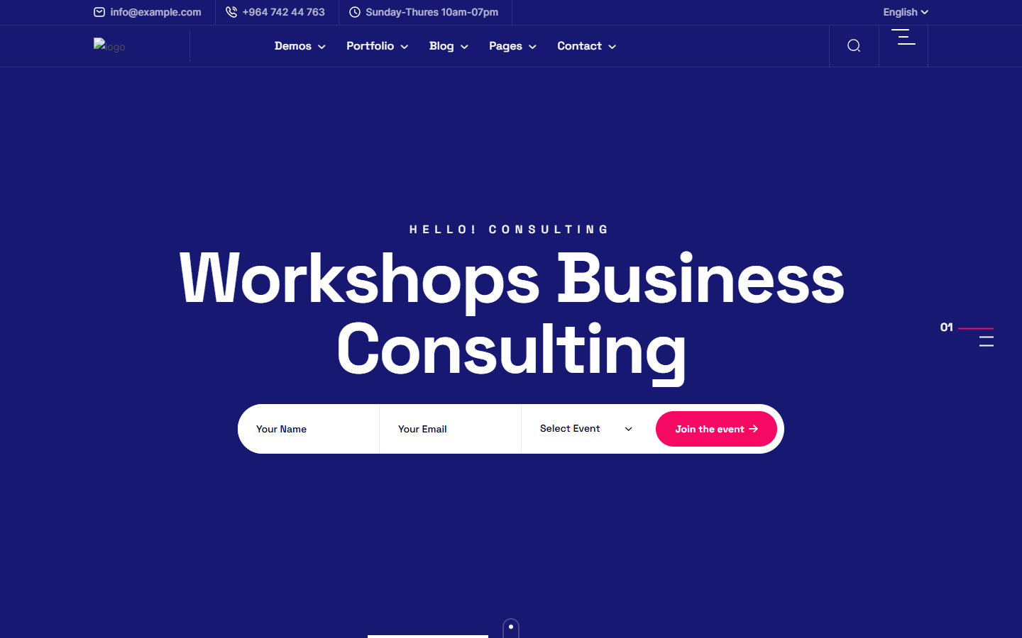 Website Portofolio Multifungsi Profesional & Agency - Tampilan Desktop