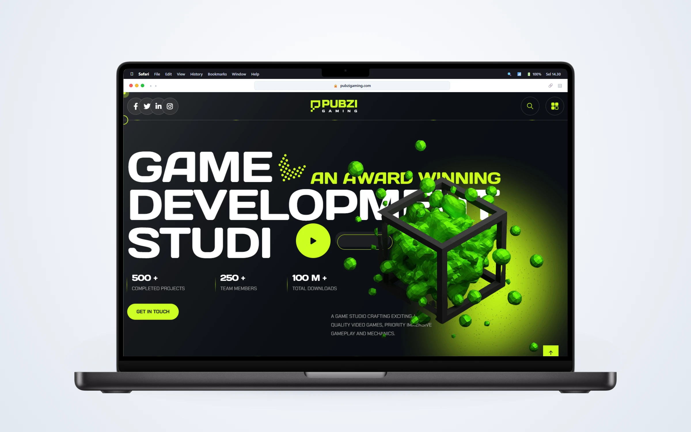 Website Komunitas & Game Dev Studio Esports