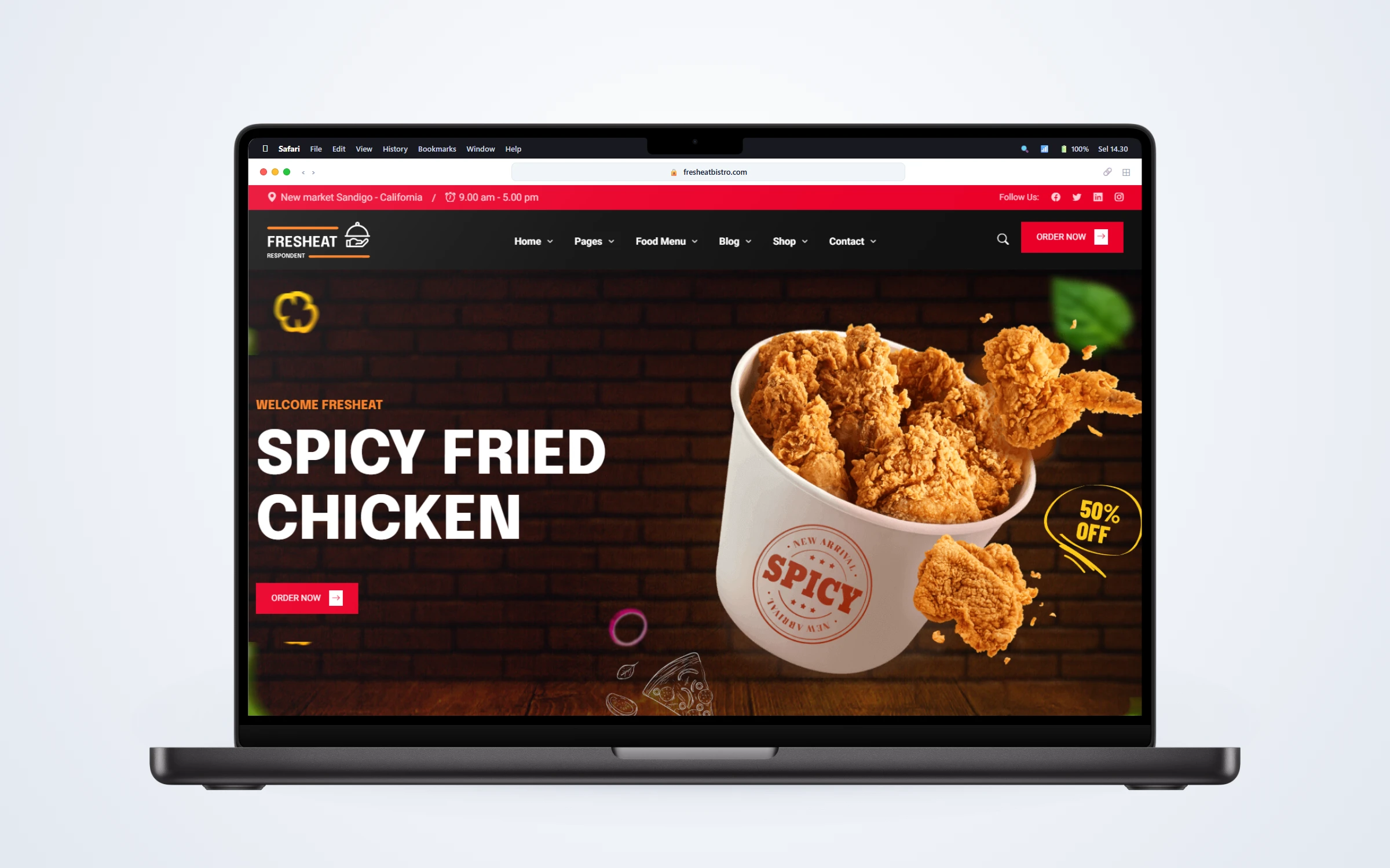 Website Menu Digital & Reservasi Meja Restoran Modern